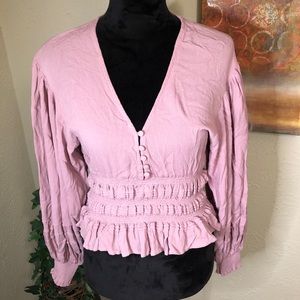 Fate Boho Boho Sweet Lantern Pink/Lavender Blouse